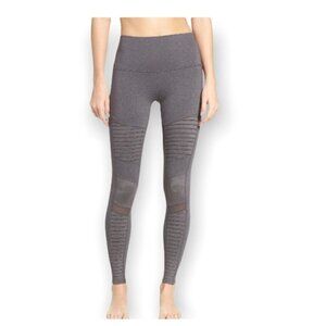 Alo Yoga Gray High Waisted Moto Leggings SZ S